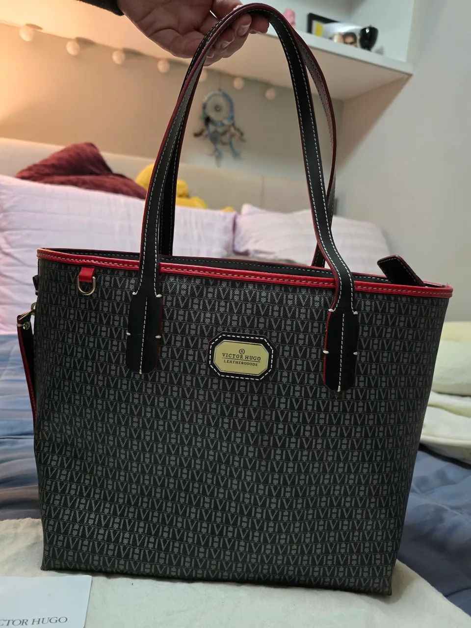 Bolsa Victor Hugo original de couro - Foto 3