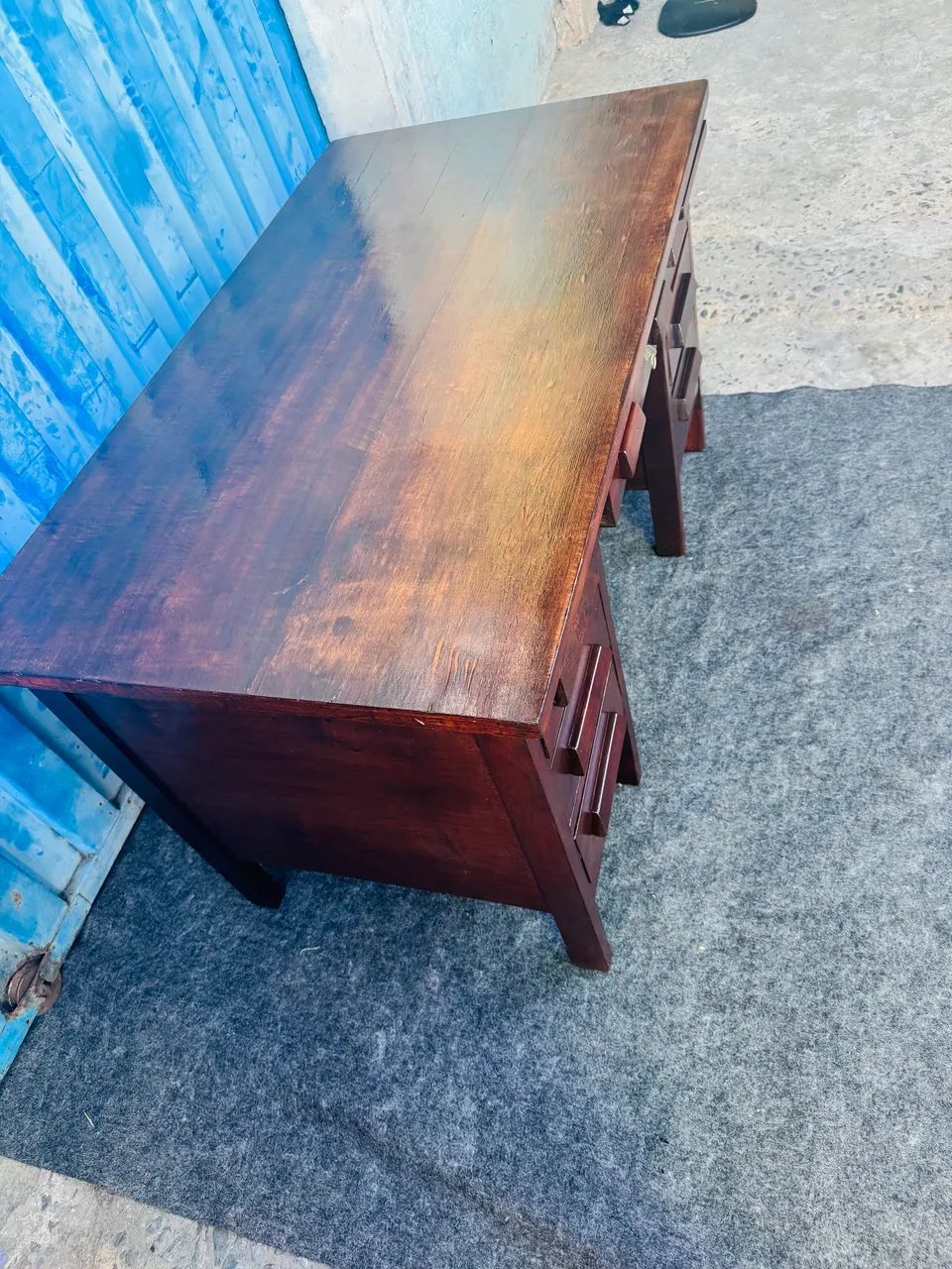 Vendo mesa de escritório de madeira demolição  - Foto 6