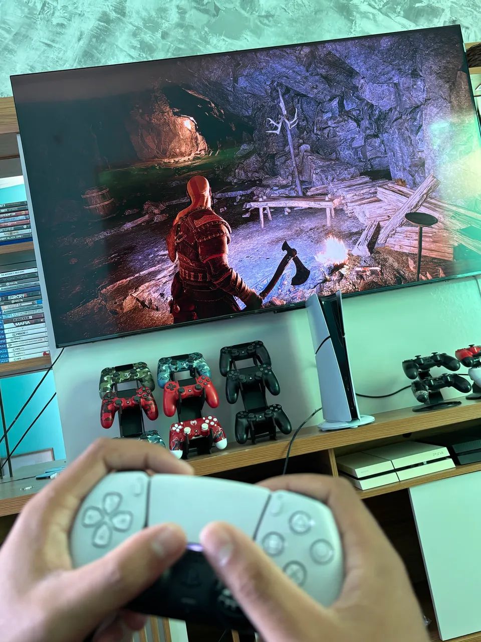 PS5 SLIM + CAIXA + CONTROLE E JOGOS? - Foto 4