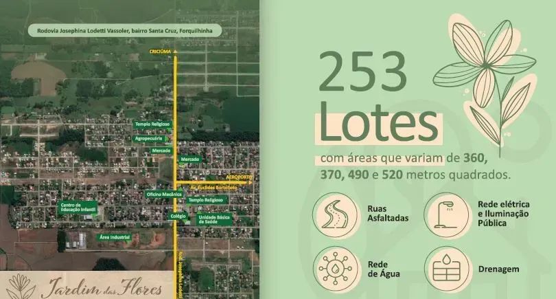 Terreno com 360 m² parcelamento direto - Forquilhinha - SC - Foto 2