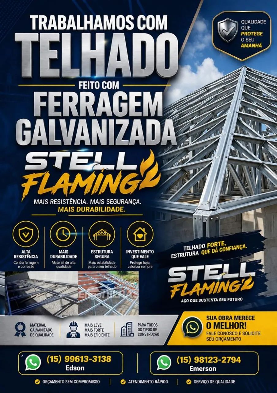 Telhado stell flaming 
