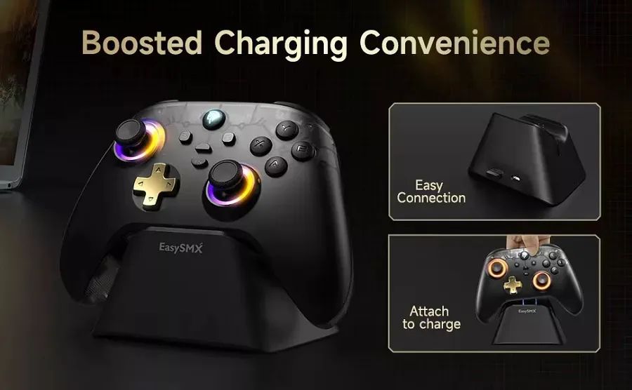 Controle EasySMX D05 com dock de carregamento - Foto 4