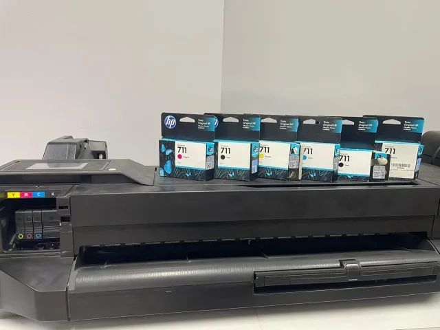 Impressora Plotter HP DesignJet T120 + tintas  - Foto 3