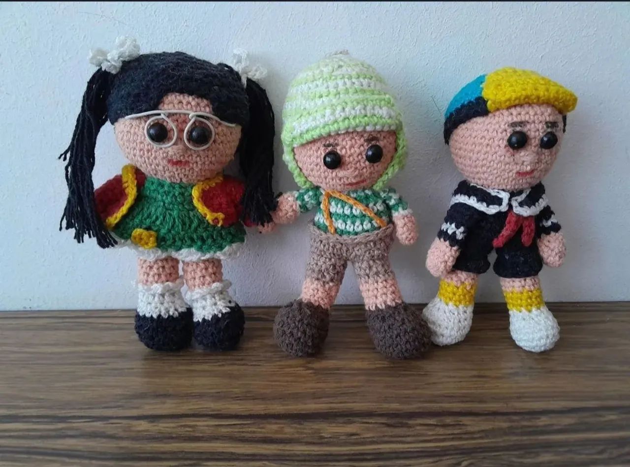 Bonecos de Crochê -Turma do Chaves