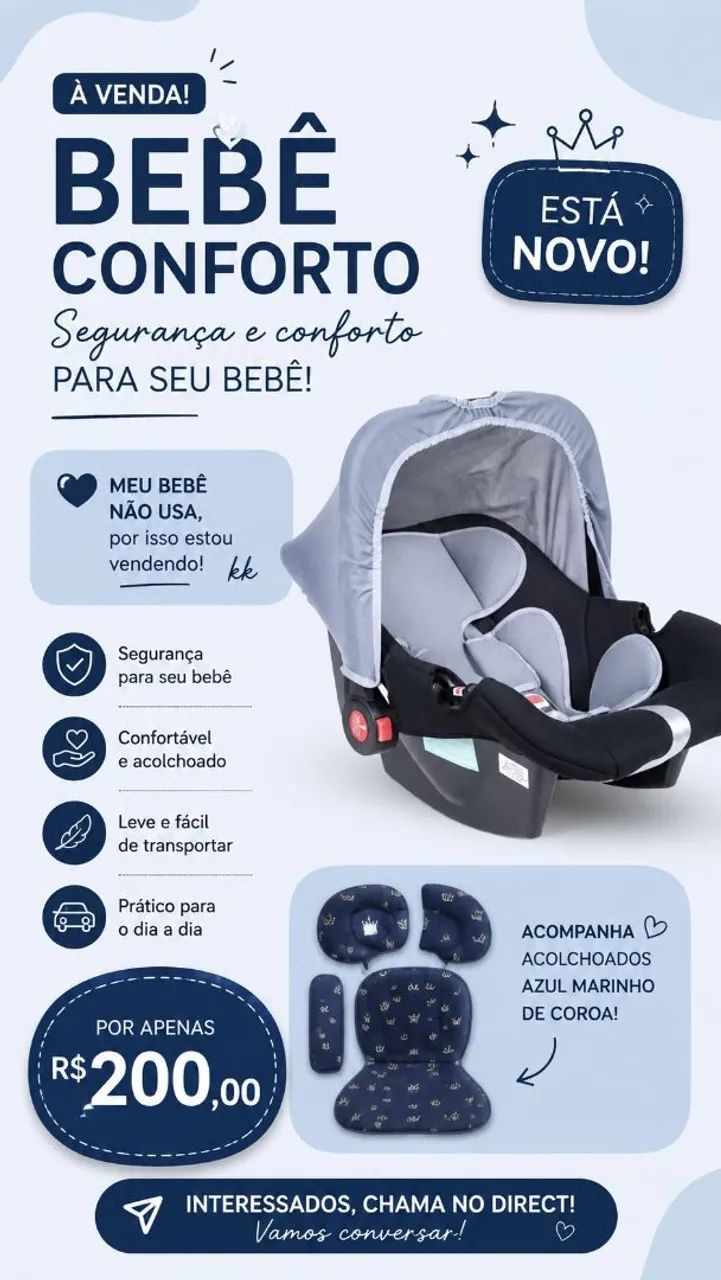 Bebê conforto novo 