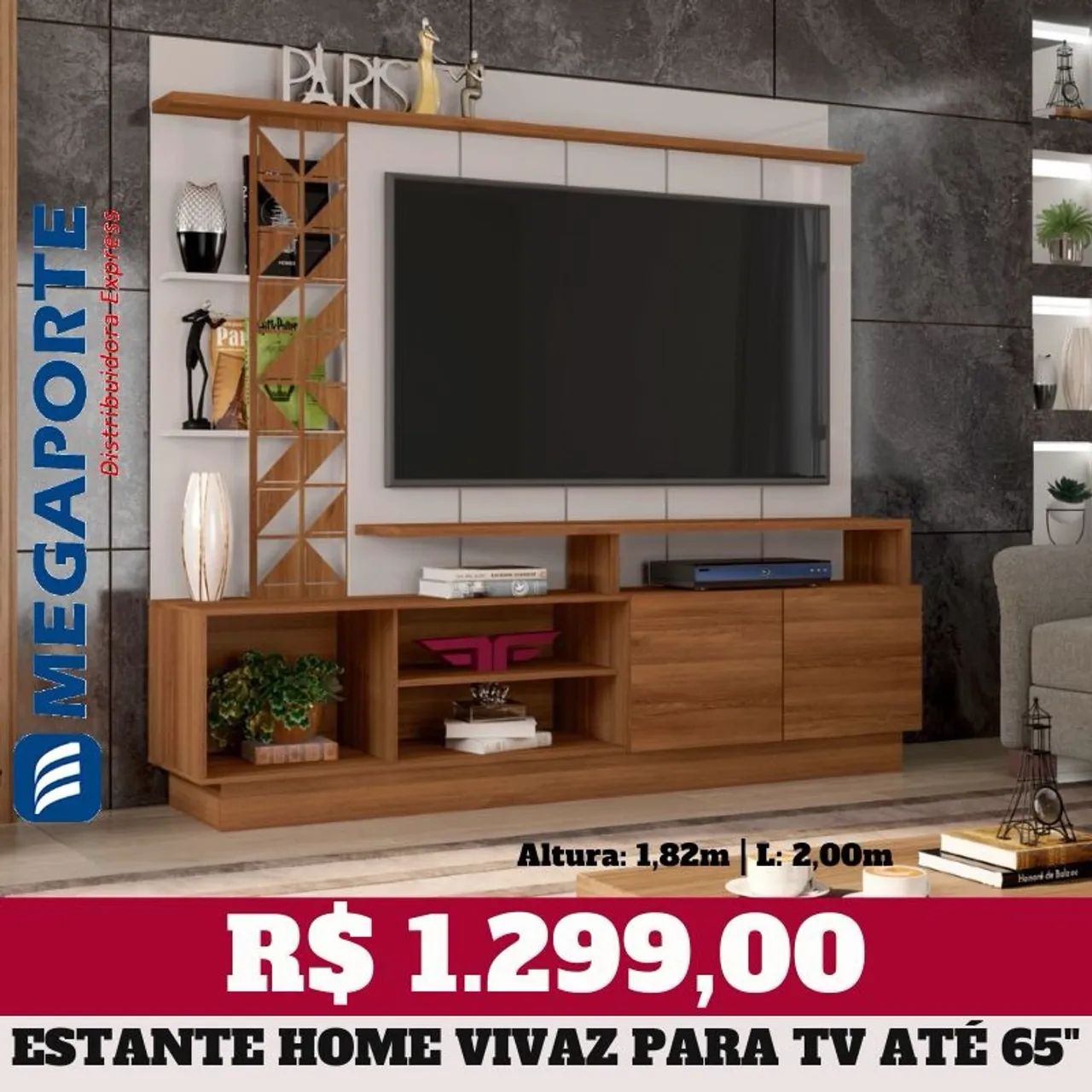 Painel para tv até 65 polegadas