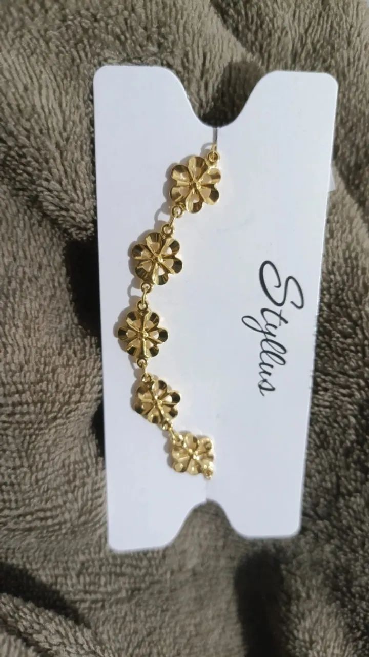 Pulseira Flores Chap Lisas Vazadas - Foto 2