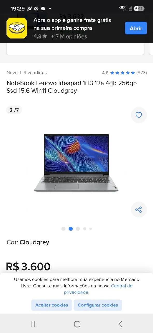Notebook  lenovo - Foto 3