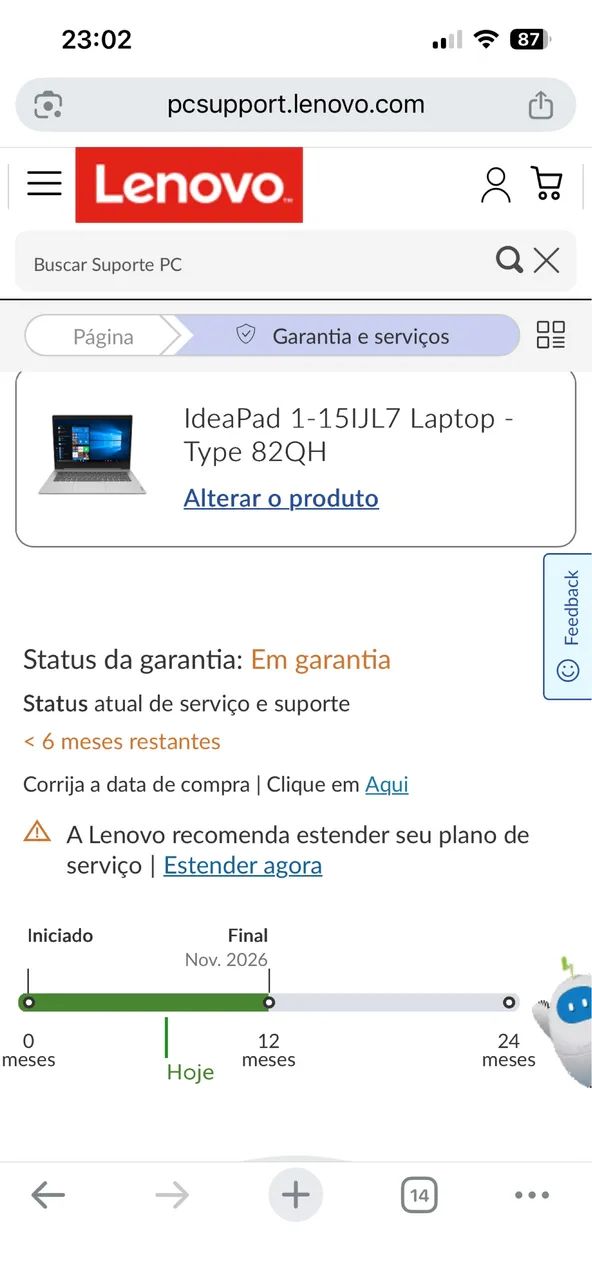 Notebook lenovo ideapad 1i 4gb ram 128gb seminovo - Foto 2