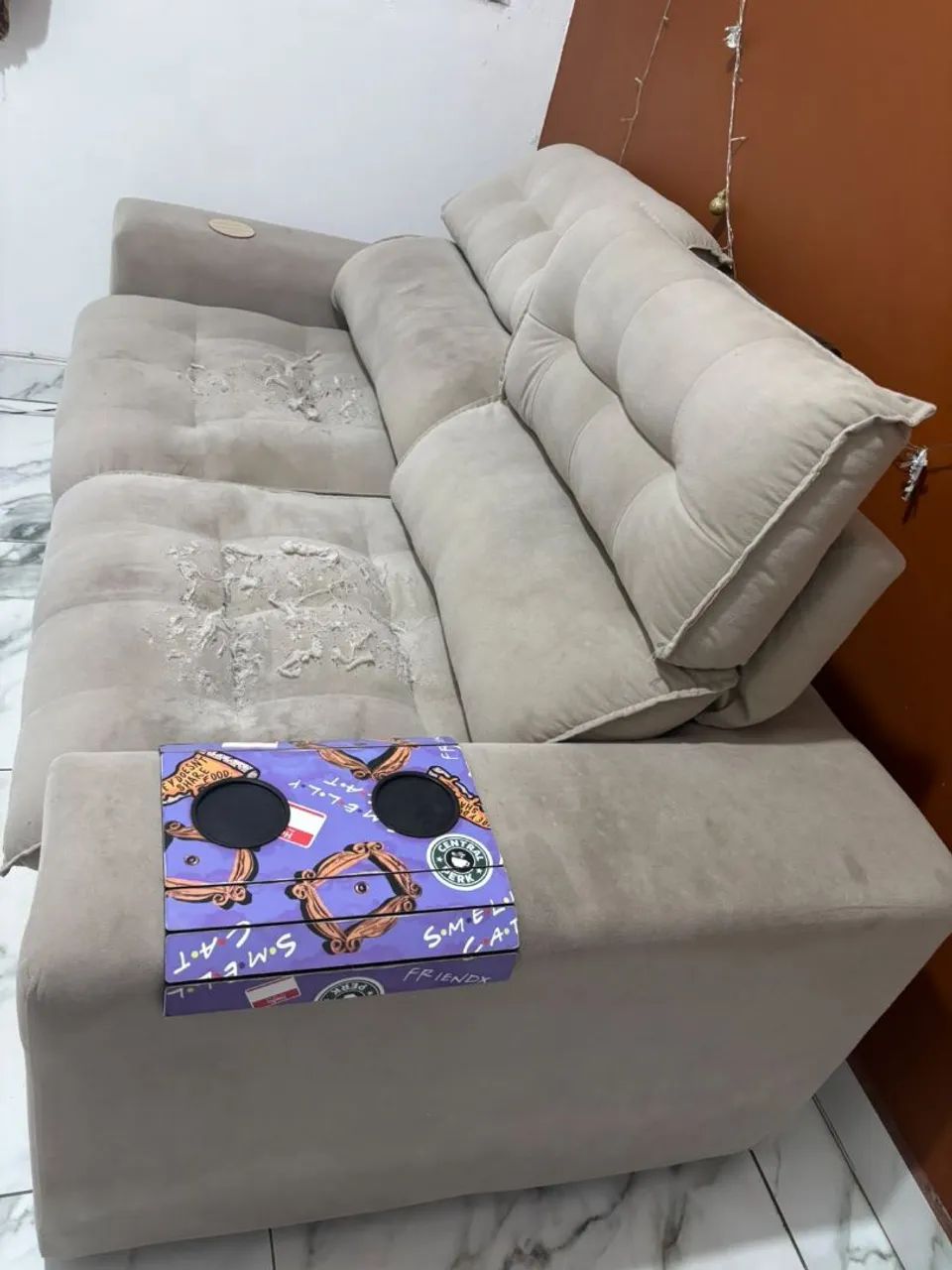 Doação de sofá retrátil grande - Ideal para restauração  - Foto 2