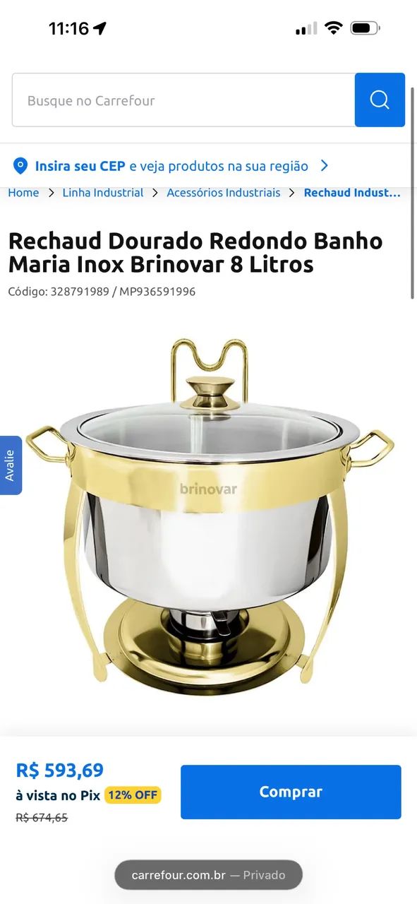 Réchaud 8 litros novo 