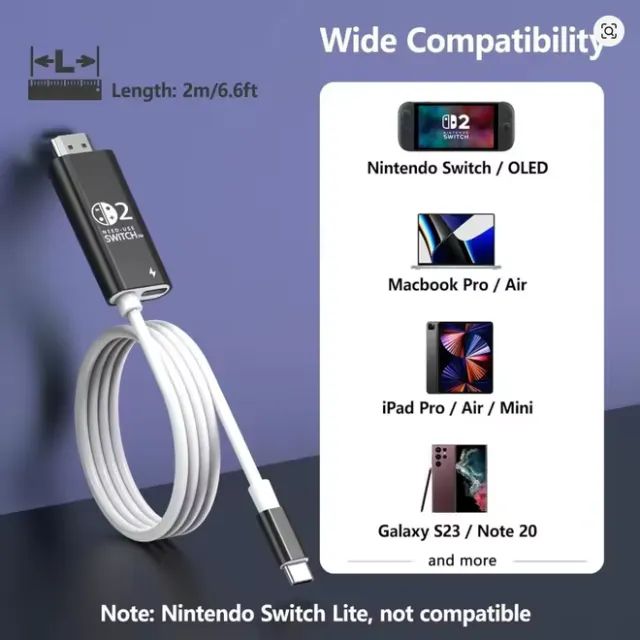 Hub TYPE-C para Nintendo Switch 2 e Switch OLED - Foto 2