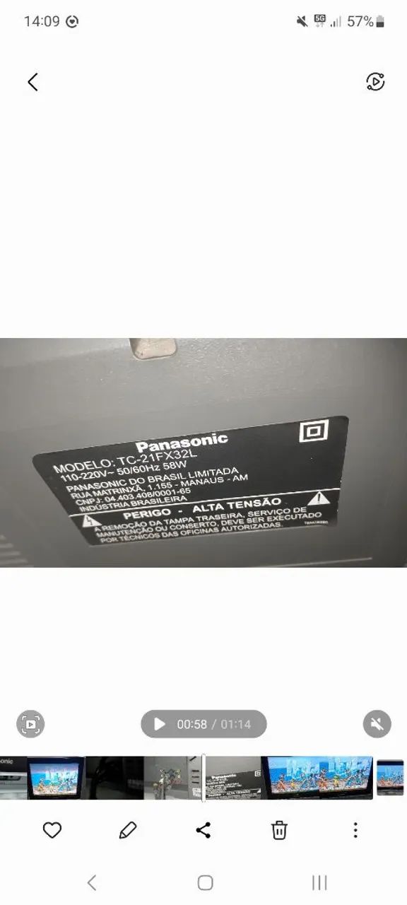 Tv de tubo 21 polegadas Panasonic ENTREGO  ! - Foto 5