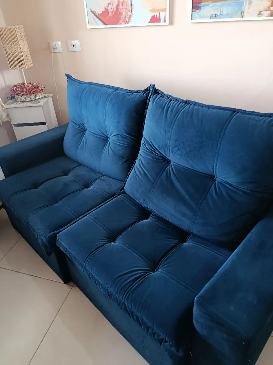Sofá retrátil e reclinável  3 lugares , 2 metros de comprimento  - Foto 5
