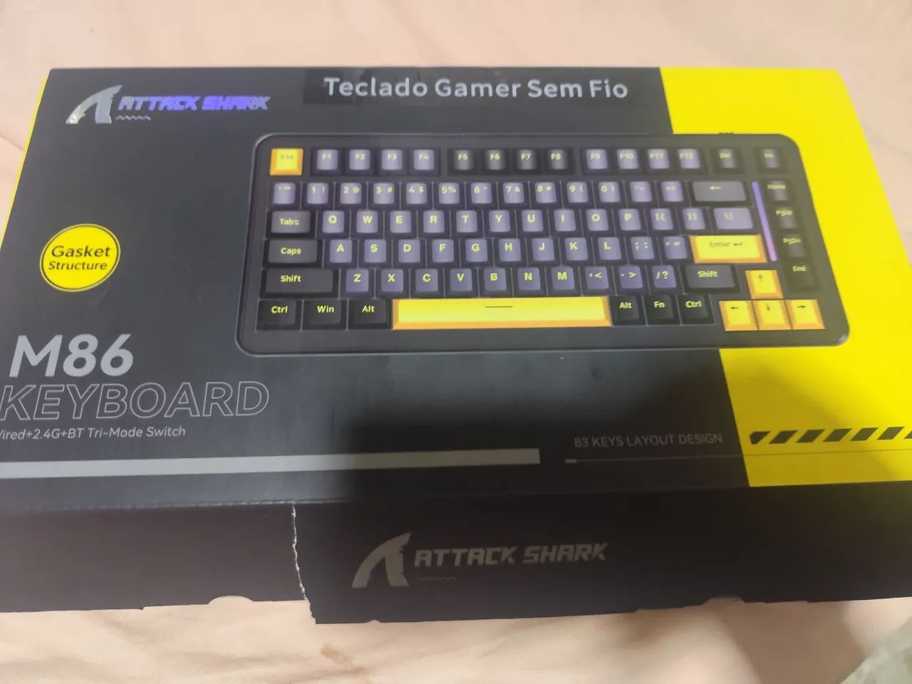 Teclado Attack Shark M86 Wireless(Sem Fio).      ACEITO PROPOSTAS OU TROCA!! - Foto 2