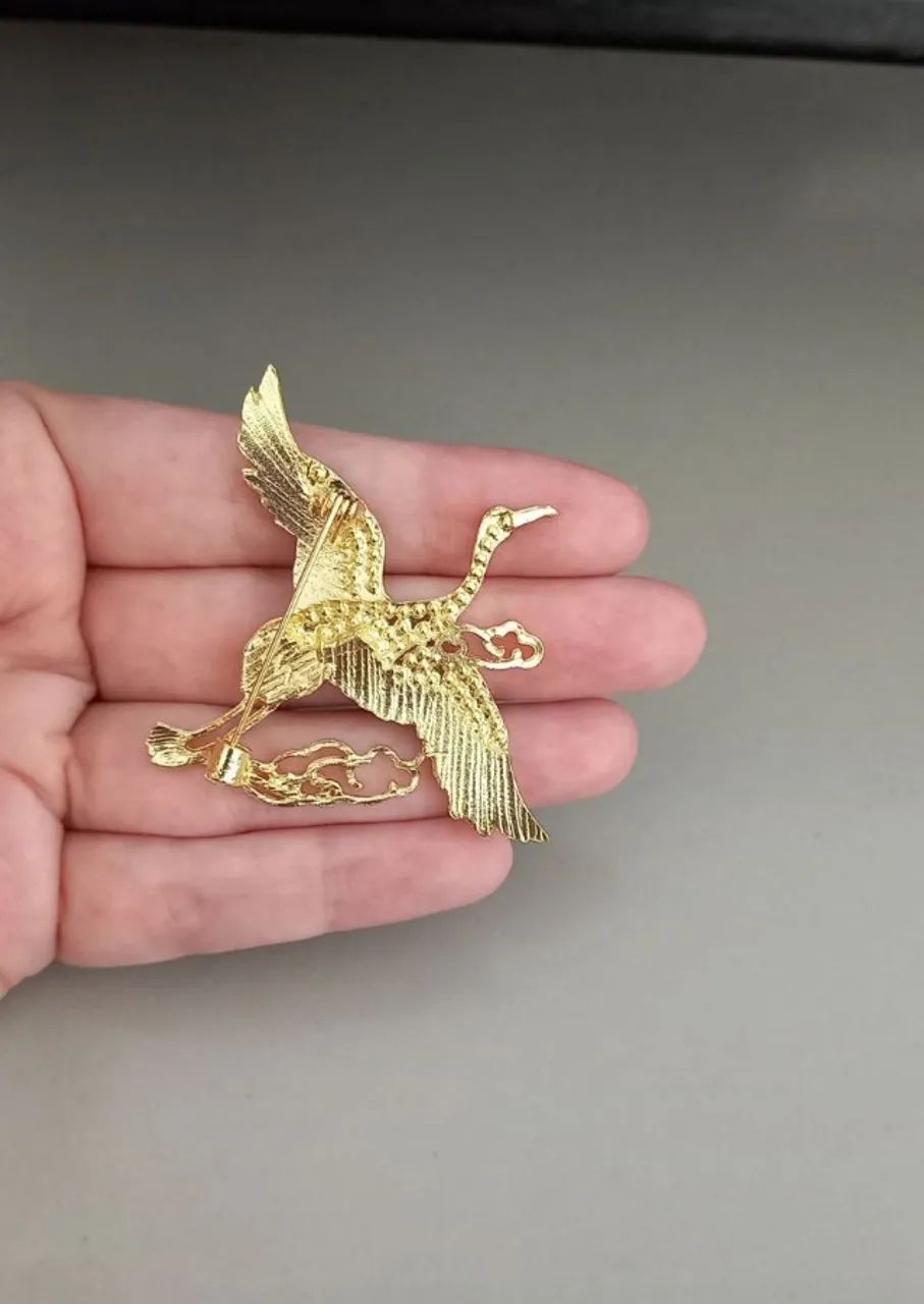 Broche de Pássaro Cegonha (novo) - Foto 5