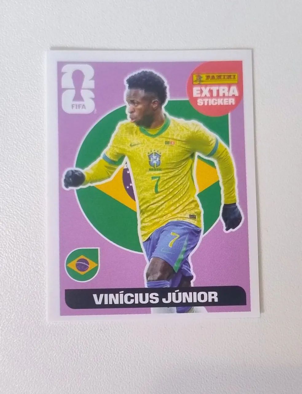 Vinícius junior extra sticker bordô original 2026