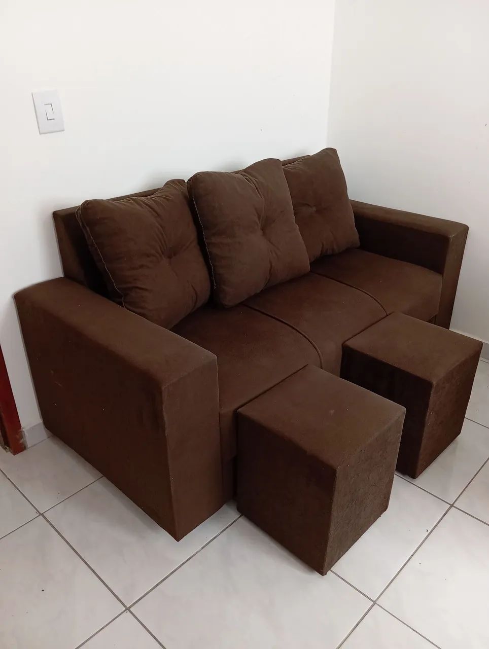 SOFÁ 3 LUGARES SEMINOVO