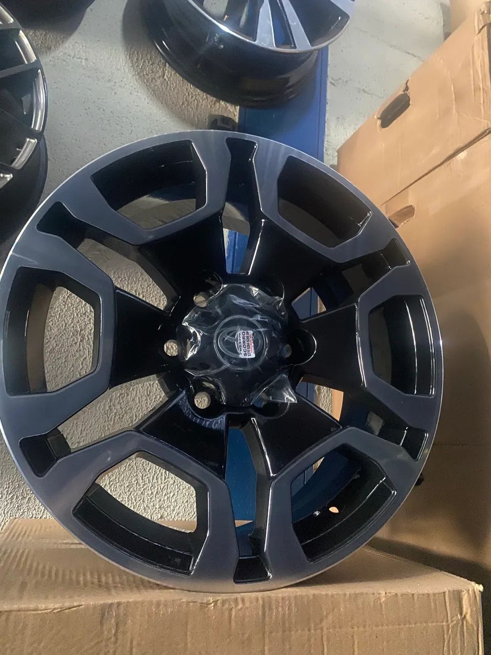 Rodas Toyota Hilux Srx Aro 17 6x139 Jogo + Bicos Cor Preto Com Diamantado - Foto 5