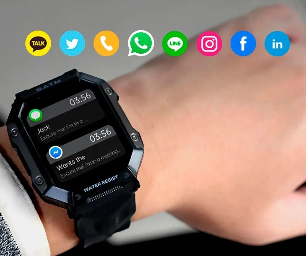 RELÓGIO SMARTWATCH A PROVA D''ÁGUA - Foto 3