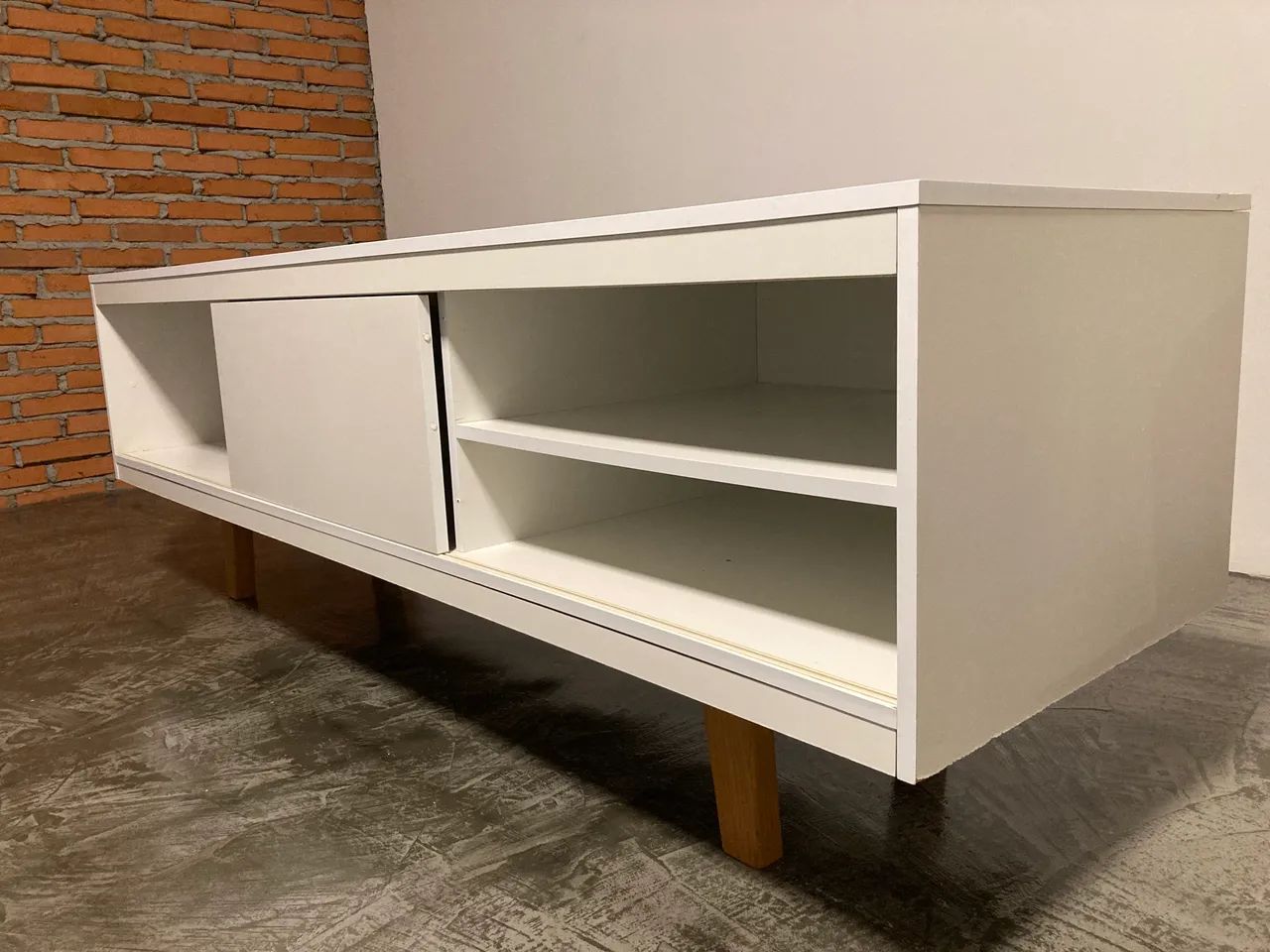 Rack Tok Stok 1,82 M x 0,55 CM Branco e Madeira