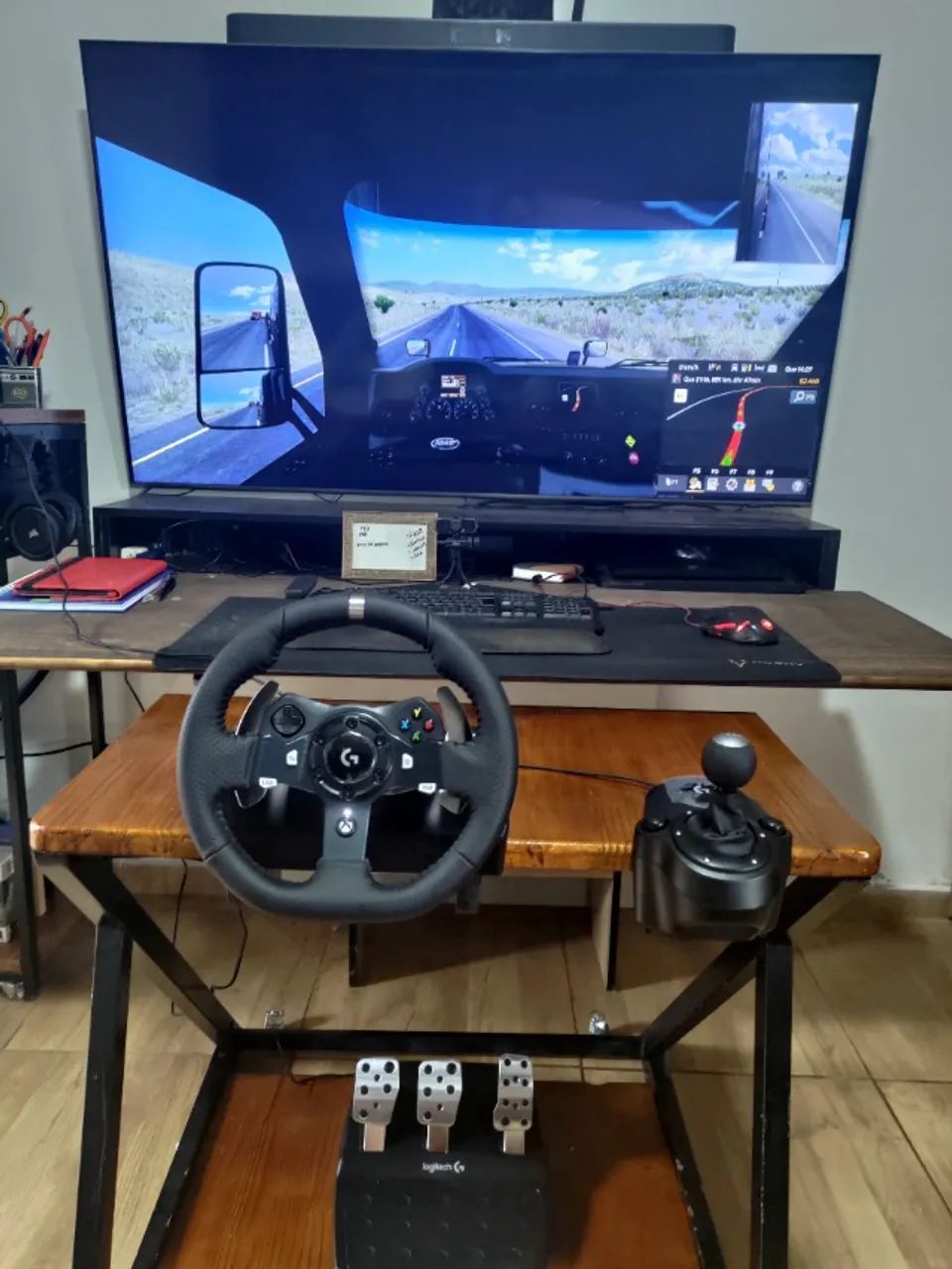 Volante Logitech G920 + Câmbio + Mesa Custom (Setup Completo) - Foto 3