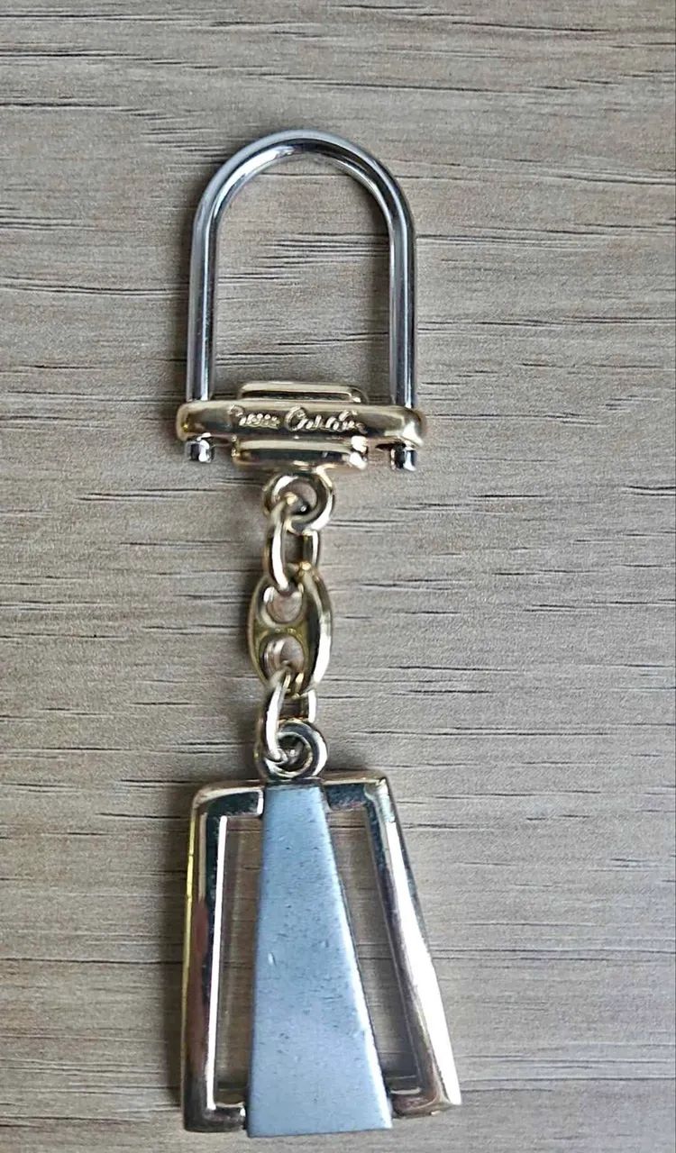 Chaveiro Vintage Pierre Cardin Original - Metal Dourado e Prata