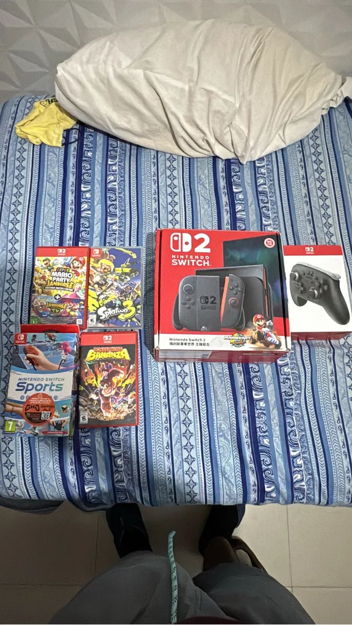 Nintendo Switch 2 Seminovo Completo + Pro Controller 2 + 4 Jogos + Case e Acessórios