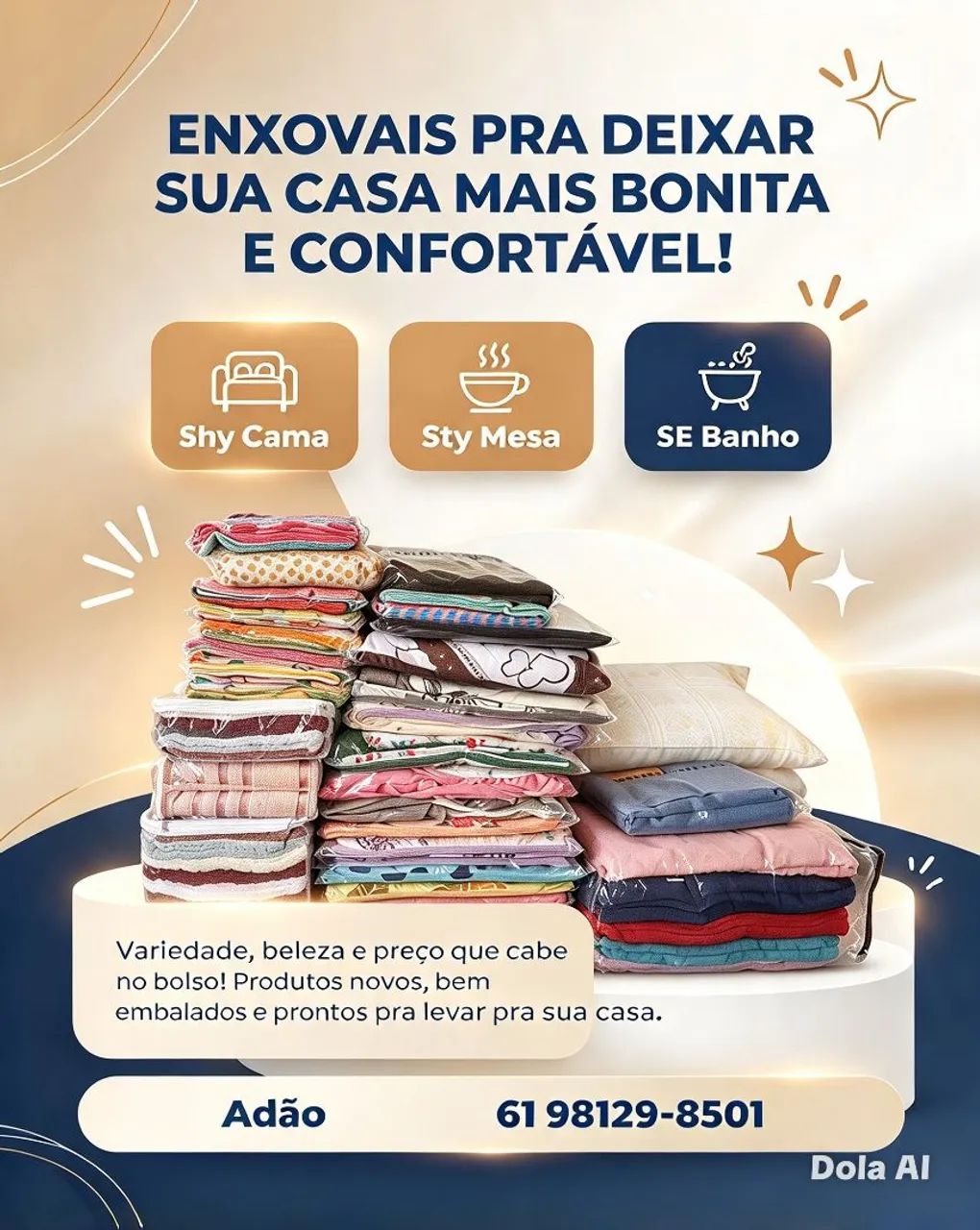 Enxoval, cama mesa e banho. - Foto 2