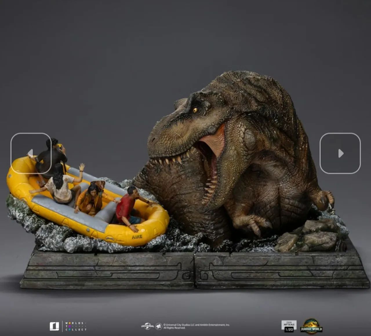 T-Rex River Scene Iron Studios Jurassic World - Foto 2