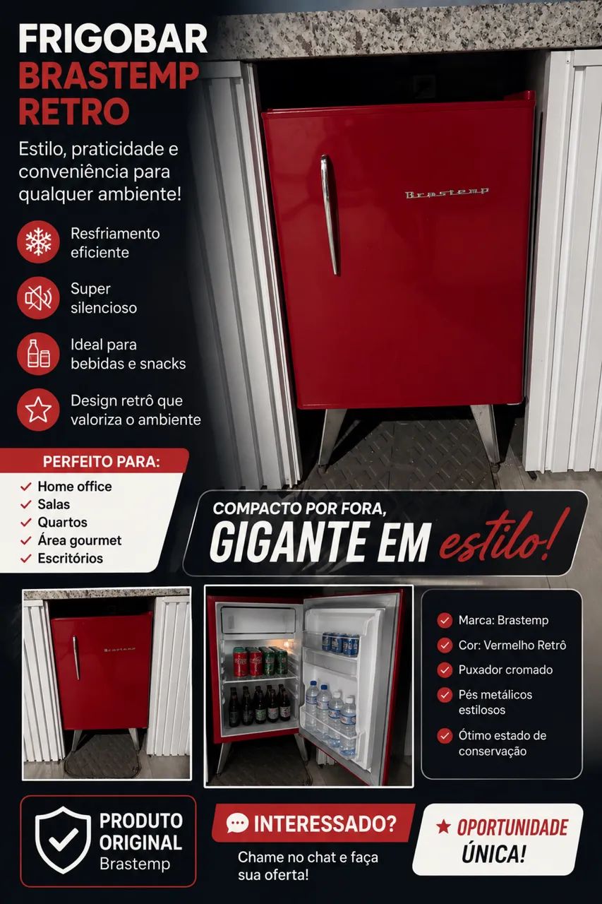 Frigobar Brastemp retrô 