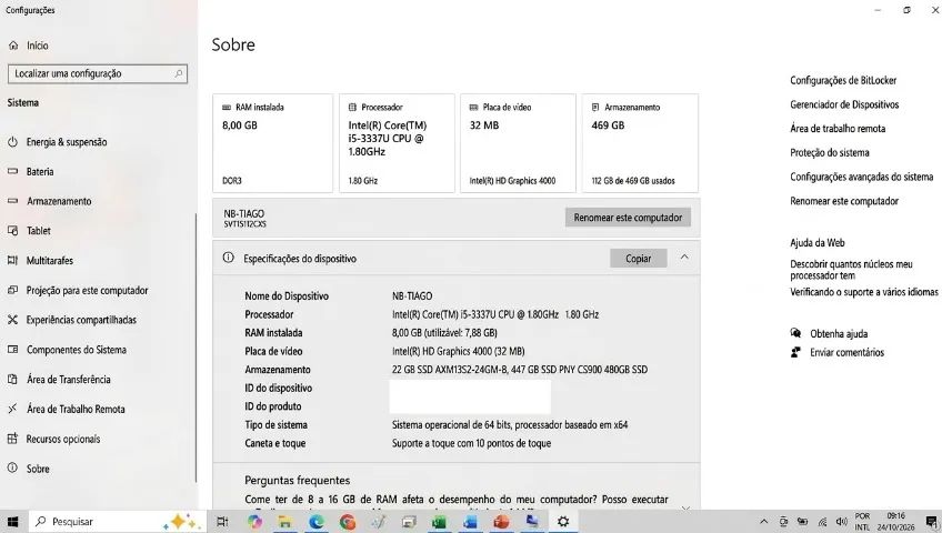 Notebook Sony Vayo SVT15112CXS bom estado - Foto 5