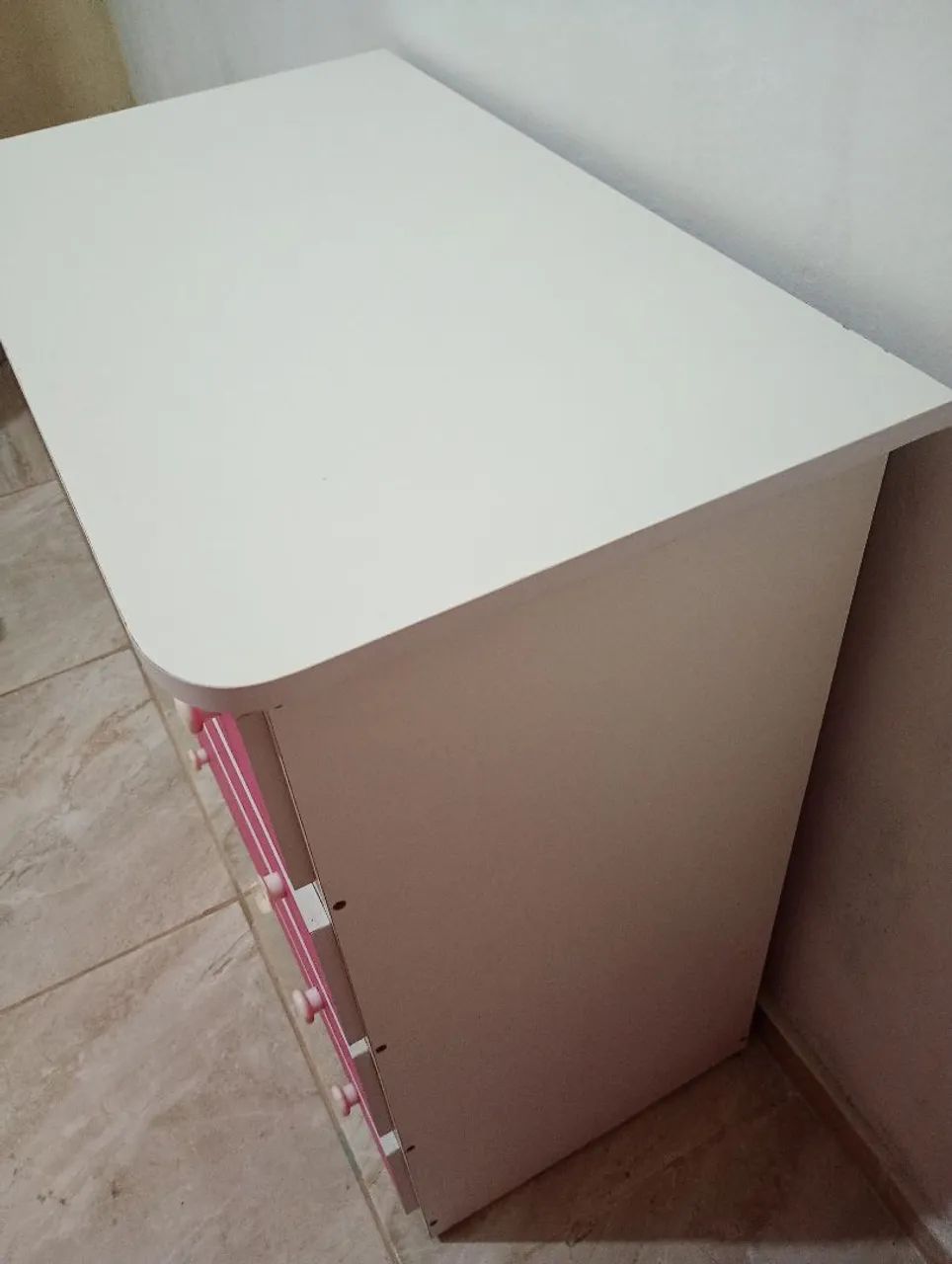 Cômoda rosa e branco - Foto 4
