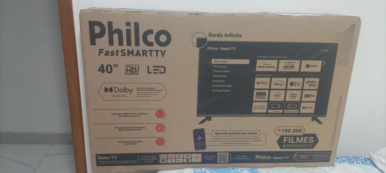 SMART TV PHILCO 40 POLEGADAS NA CAIXA FECHADA! - Foto 2