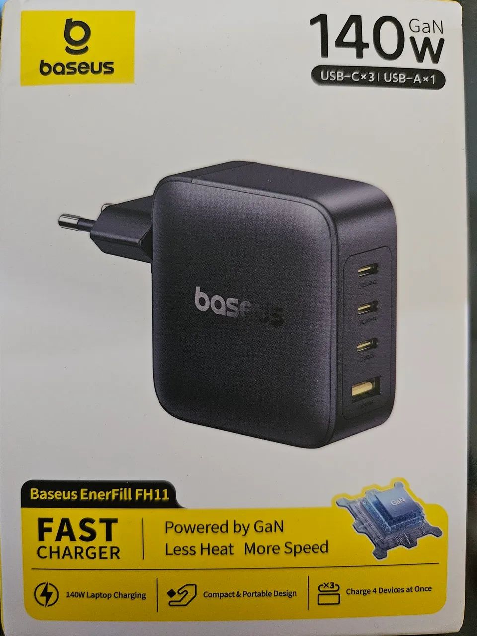 Carregador baseus 140w Gan