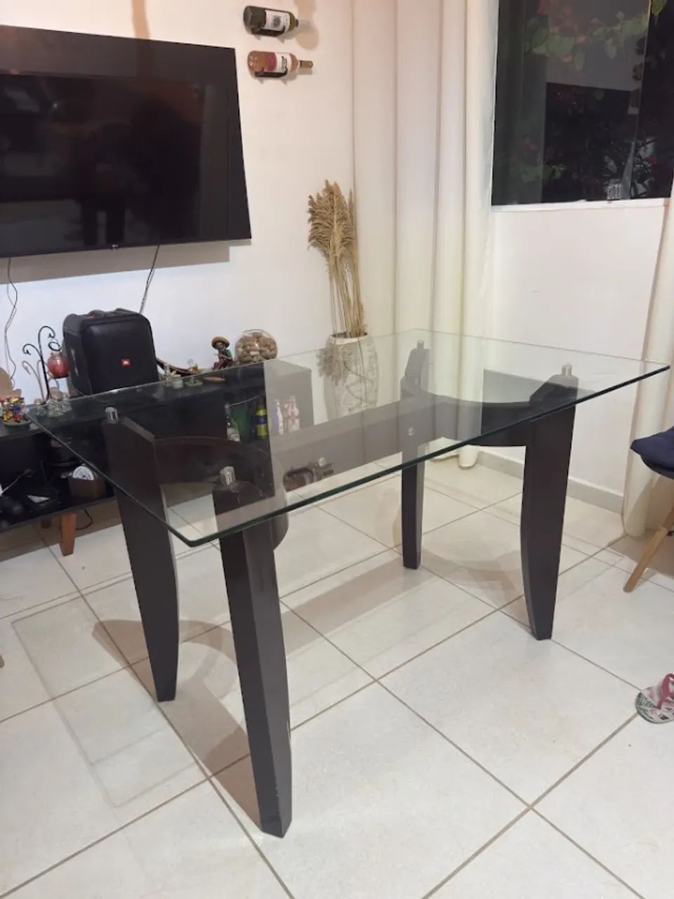 Mesa de Jantar com Tampo de Vidro - Foto 2