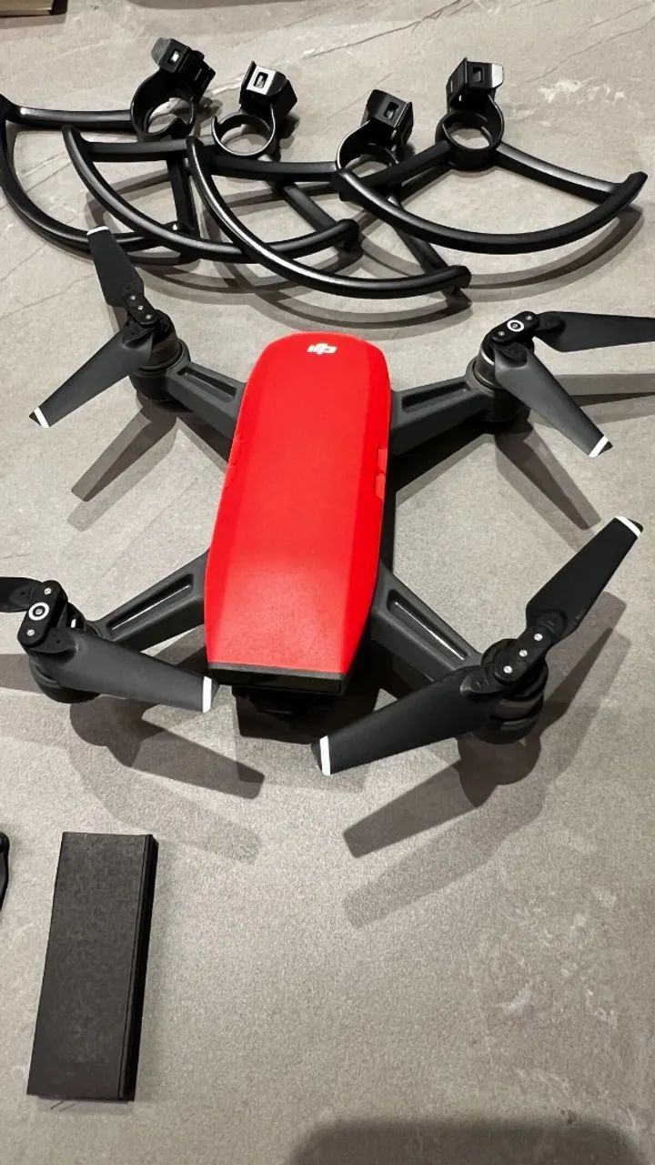 Drone Dji Spark Fly More Combo Câmera Full Hd Red 2 Baterias - Foto 4