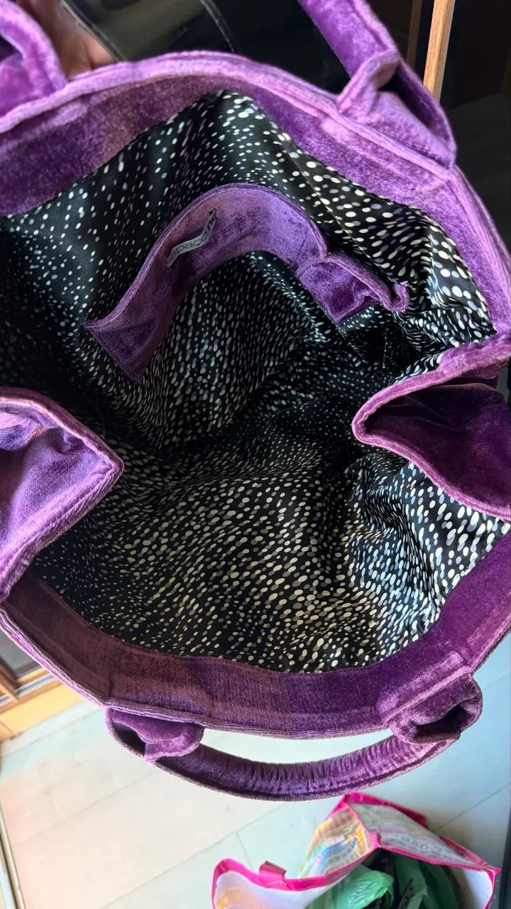 Bolsa roxa grande  - Foto 3