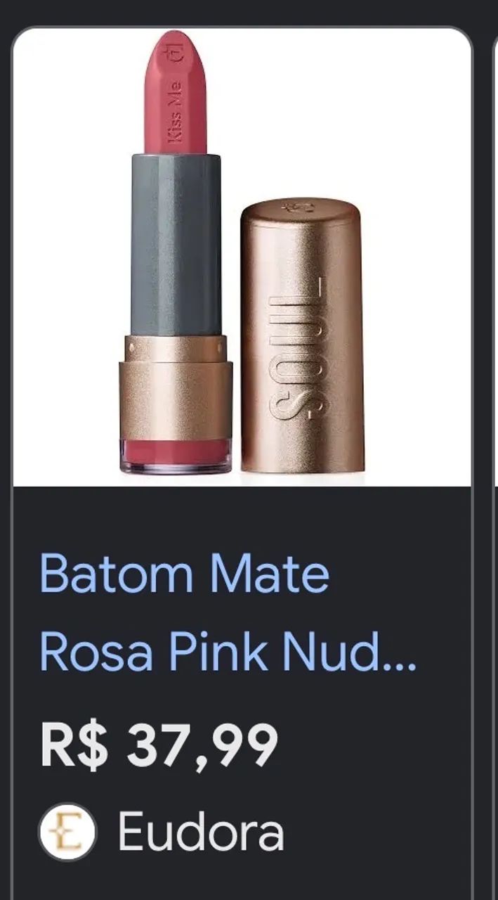 Batom pink nude Eudora soul 