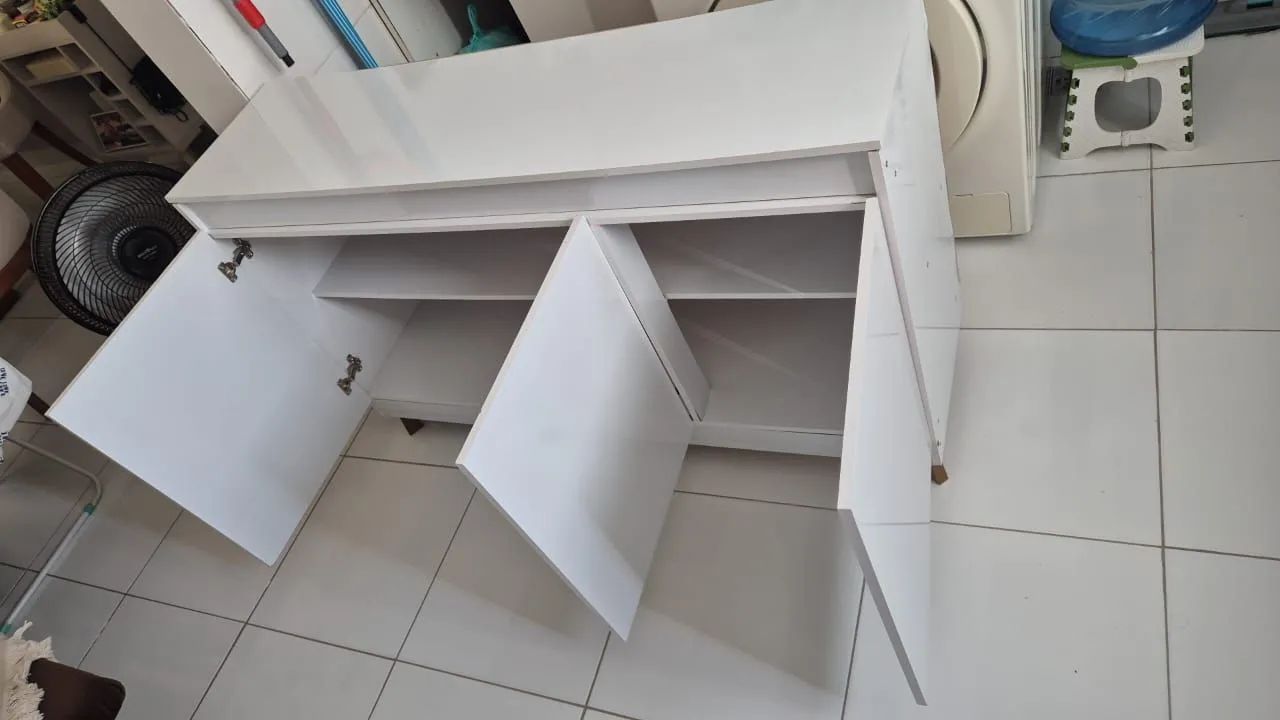 Balcão Branco 3 portas usado Excelente  - Foto 4