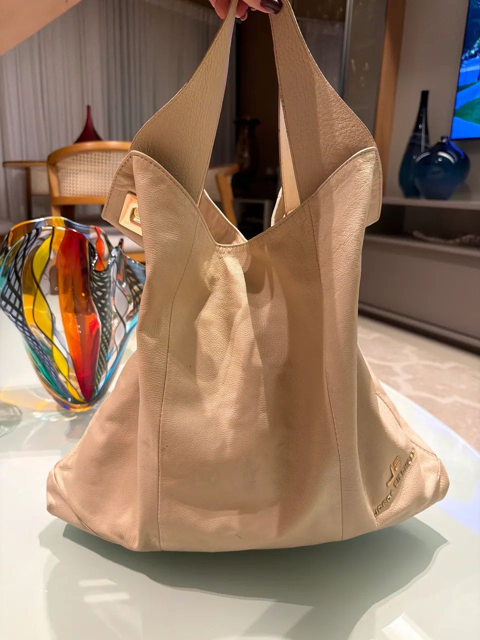 Bolsa Jorge Bischoff Nude Original - Grande e Espaçosa - Foto 3