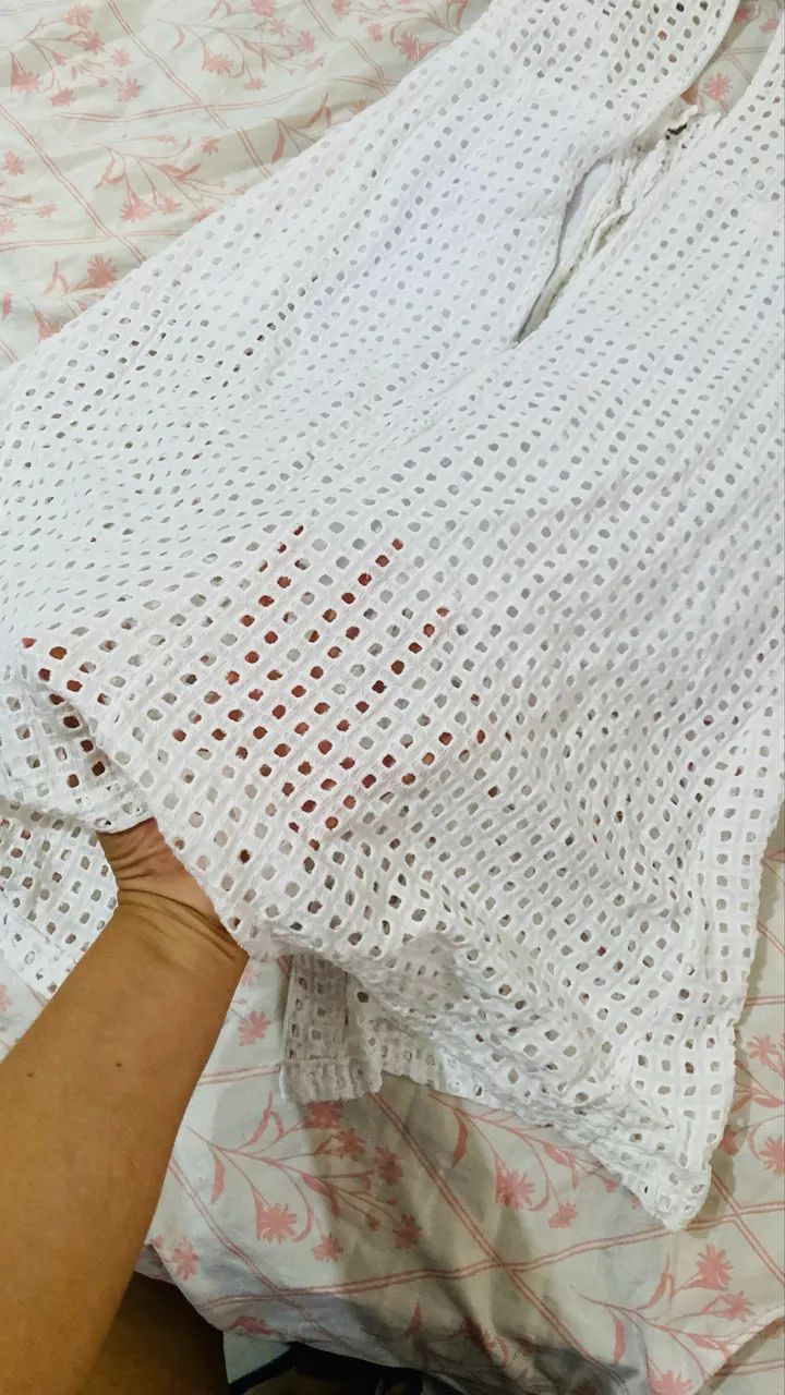 vestido midi laise branco cut out - Foto 4