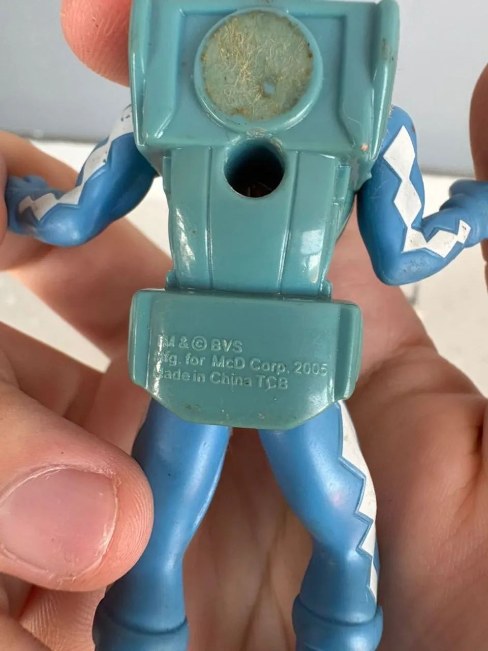 Kit 2 Bonecos Power Rangers Azul - Dino Thunder e Super Samurai - McDonald's - Foto 4