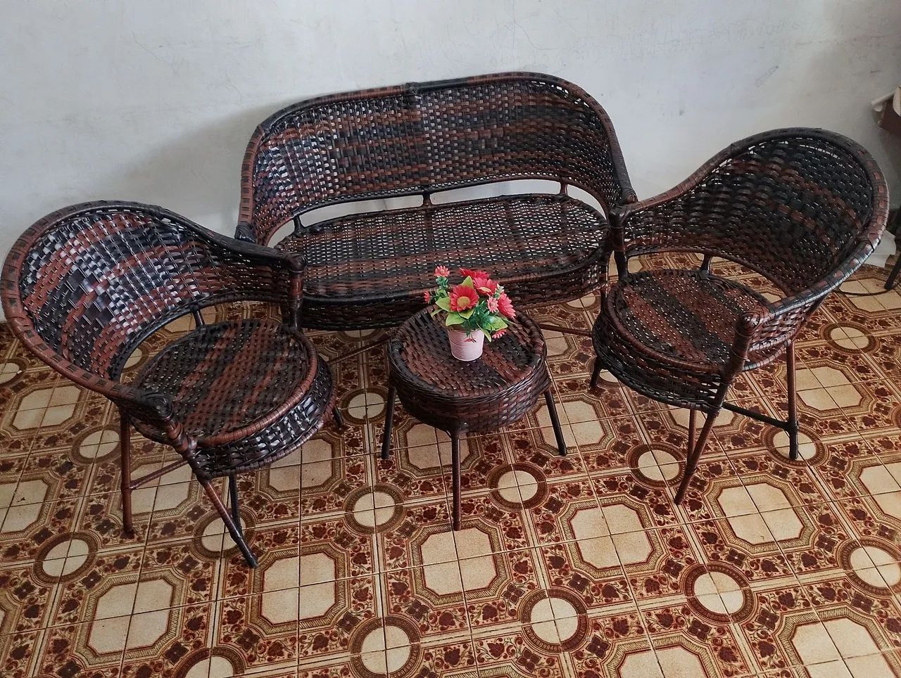 Jogo de sofá de vime sintético  - Foto 4