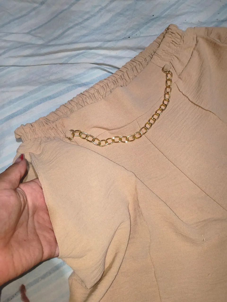 Calça pantalona bege  - Foto 2