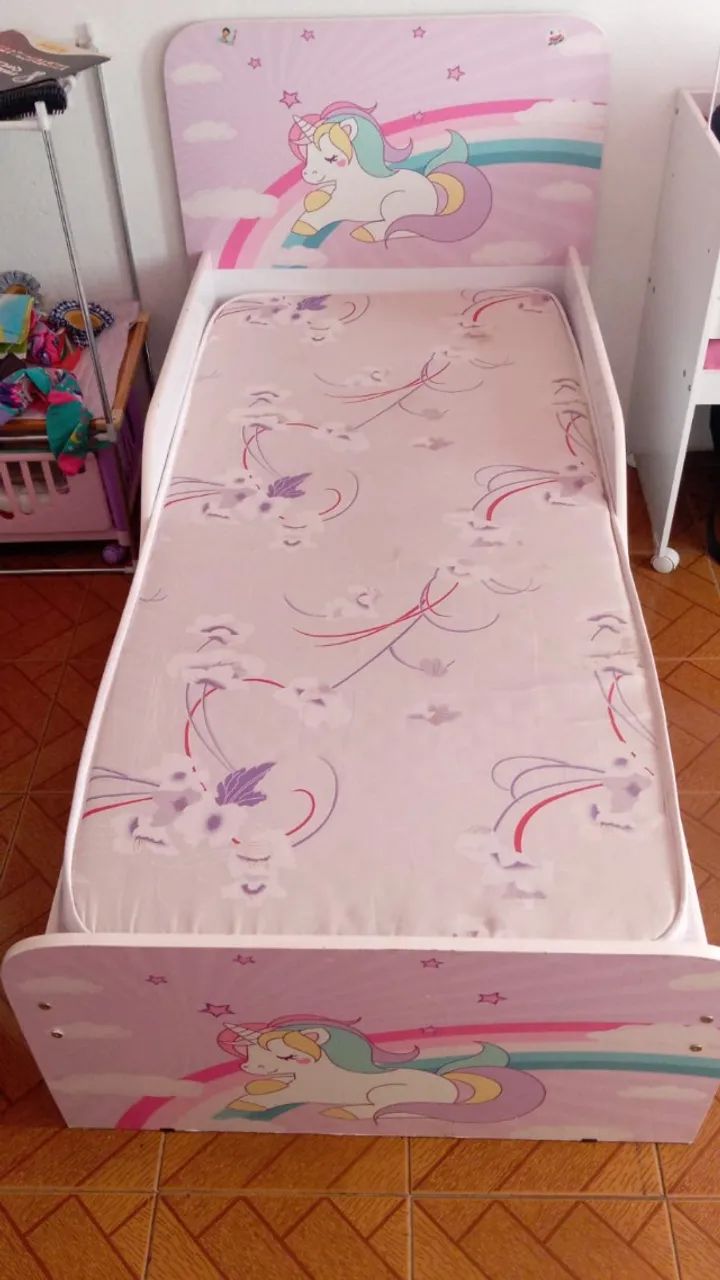 Mini Cama Unicónio Com Colchão