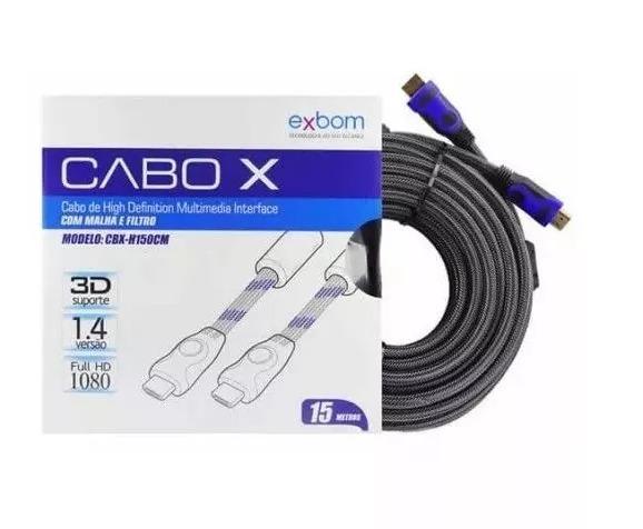Cabo Hdmi 15 Metros 1.4 Full Hd 3d 1080p Exbom