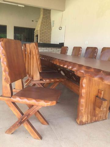 Mesa de madeira maciça - Troco-
