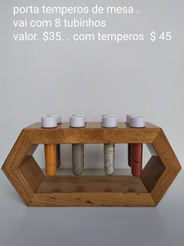 Porta tempero de madeira - Foto 4