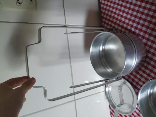 Jogo marmita alumínio de encaixe 5 unidades - 16x5 - 1,5 L - Ótimo estado - Foto 5
